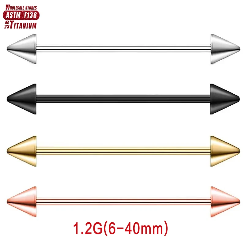 F136 Titanium Piercing Helix Straight Tragus Industrial 16G Cartilage Ear Stud Tongue Ring Barbell Piercing Body Jewelry Gift