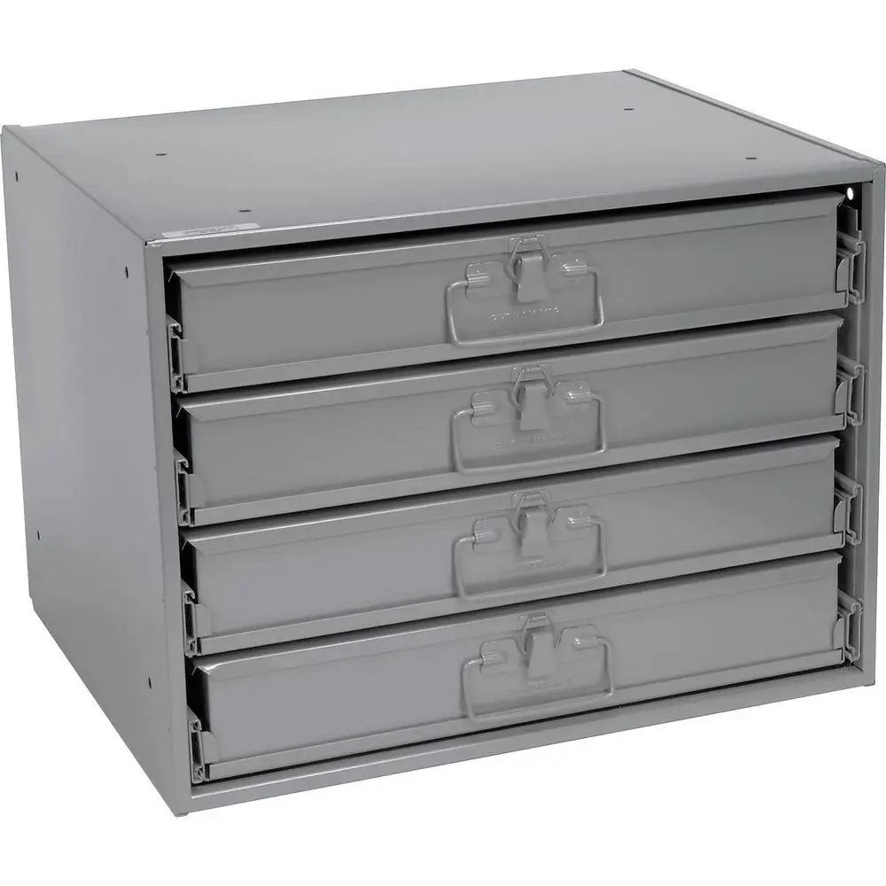 

4-Compartment Adjustable Divider Storage Box Rack, 20 x 15.75 x 15 - Durham Parent Organizer