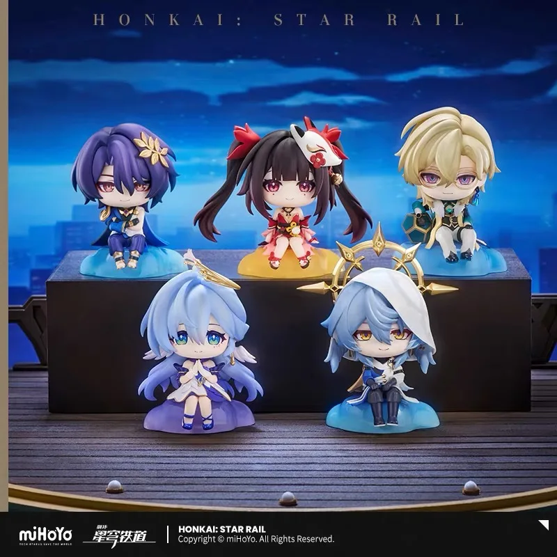 Pre Sale miHoYo Official Genuine Honkai Star Rail Jimi’s Lounge Series Chibi Figure Sunday ShaJin Robin Ornaments Cosplay Anime