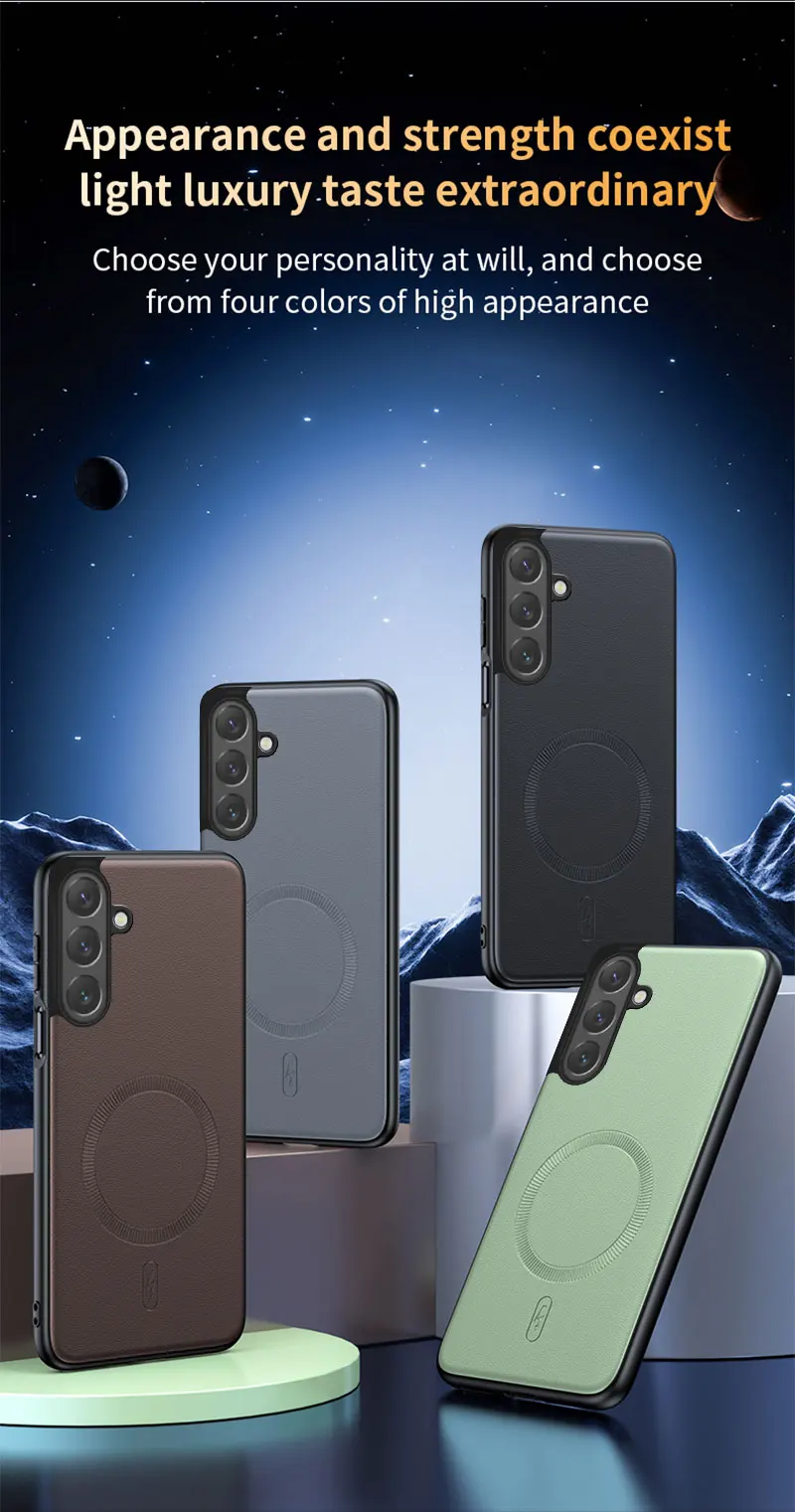 Für Samsung Galaxy S26 FE Hülle Magnetische Leder-Schutzhülle für Samsung Galaxy S26 FE Anti-Fingerabdruck Rutschfeste PC+TPU – Detail 7