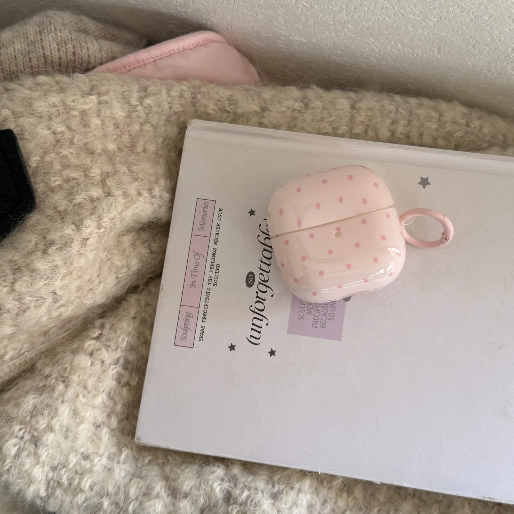 Korea Simple Plaid Polka Dot Silicone Case for Samsung Galaxy Buds 3 Pro for Samsung Buds 3/Buds 3 FE Earphone Cute Star Pendant