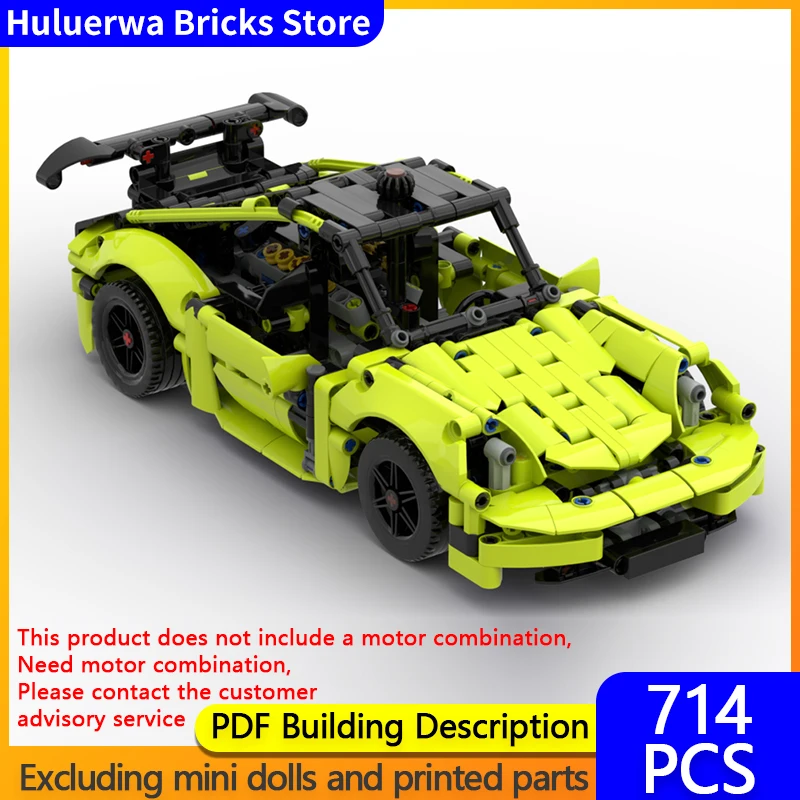 

Модель городской автомобиль MOC, строительные кирпичи, высокопроизводительный спортивный автомобиль, модульная технология, детские праздничные подарки, сборка игрушек, костюм