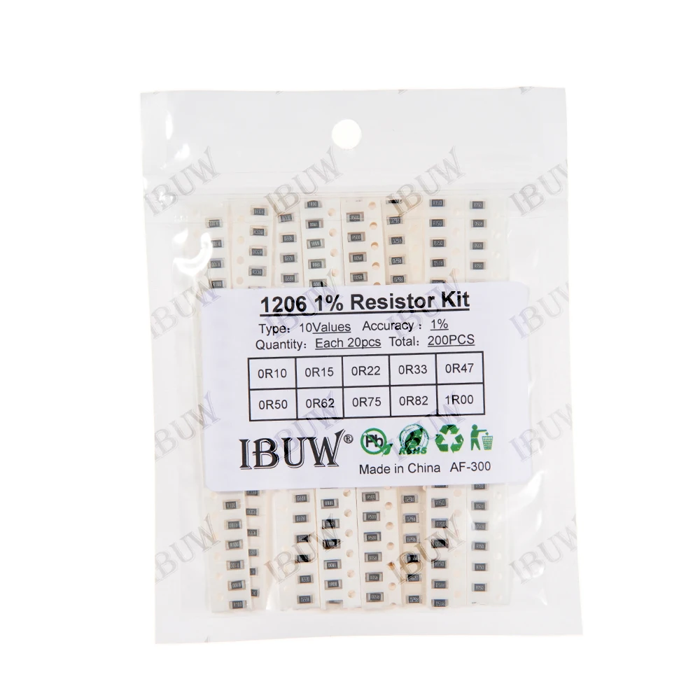 0201 0402 0603 0805 1206 1% 5% SMD Resistor Assorted Kit 1R-1M 10K 100K 1K 100R Resistance Set DIY 3.3R 5.1R 7.5K 43K 51K image 4