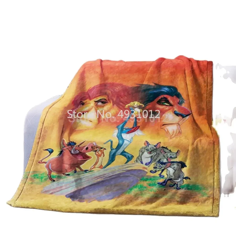 2024 Disney Lion Ling Simba Cartoon Boys Girls Baby Blanket Thick Flannel Fleece Cover Throw Kids Home Textile on Bed Sofa