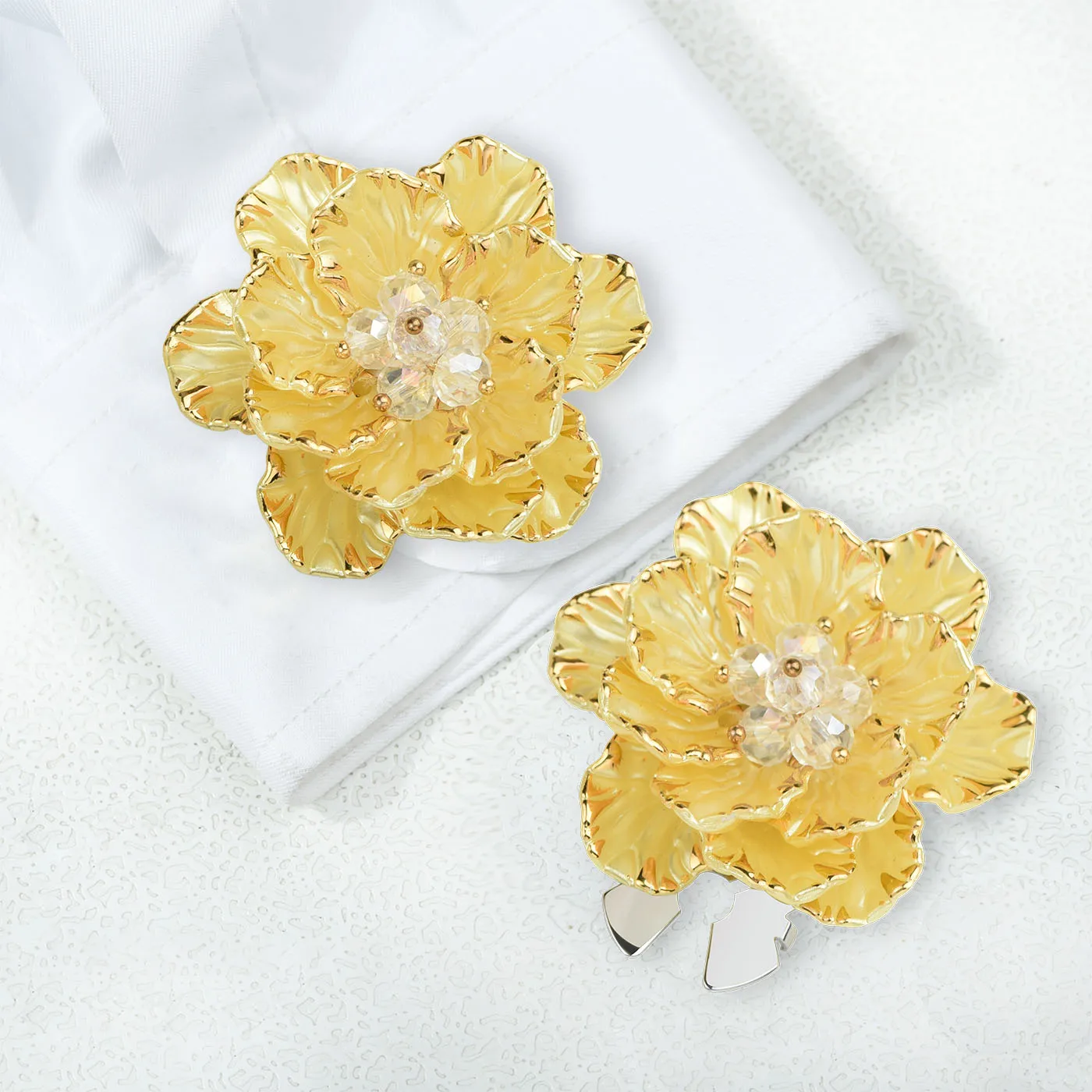 

Набор из 2 элегантных пуговиц-цветов (пиона, камелия) ICEYY для женских рубашек, запонки для смокинга, французский галстук-бабочка, клипса для галстука (Канада)