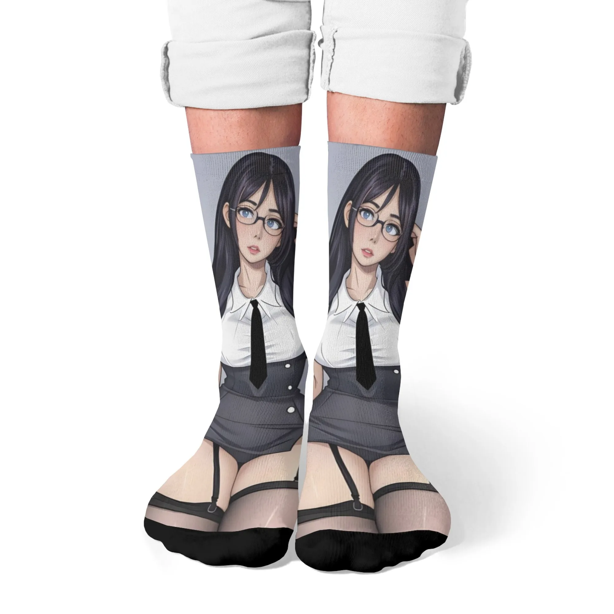 

Comic Sexy Girl Character Happy Socks Novelty Funny Harajuku Compression Socks Unisex Street Hip Hop Trend Socks Ideal Gift