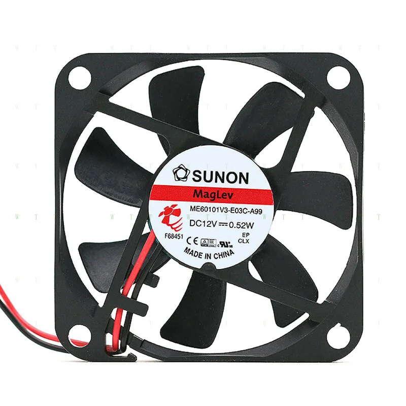 H    For SUNON ME60101V3-E03C-A99 6010 12V 0.52W Ultra Quiet Slim Fan
