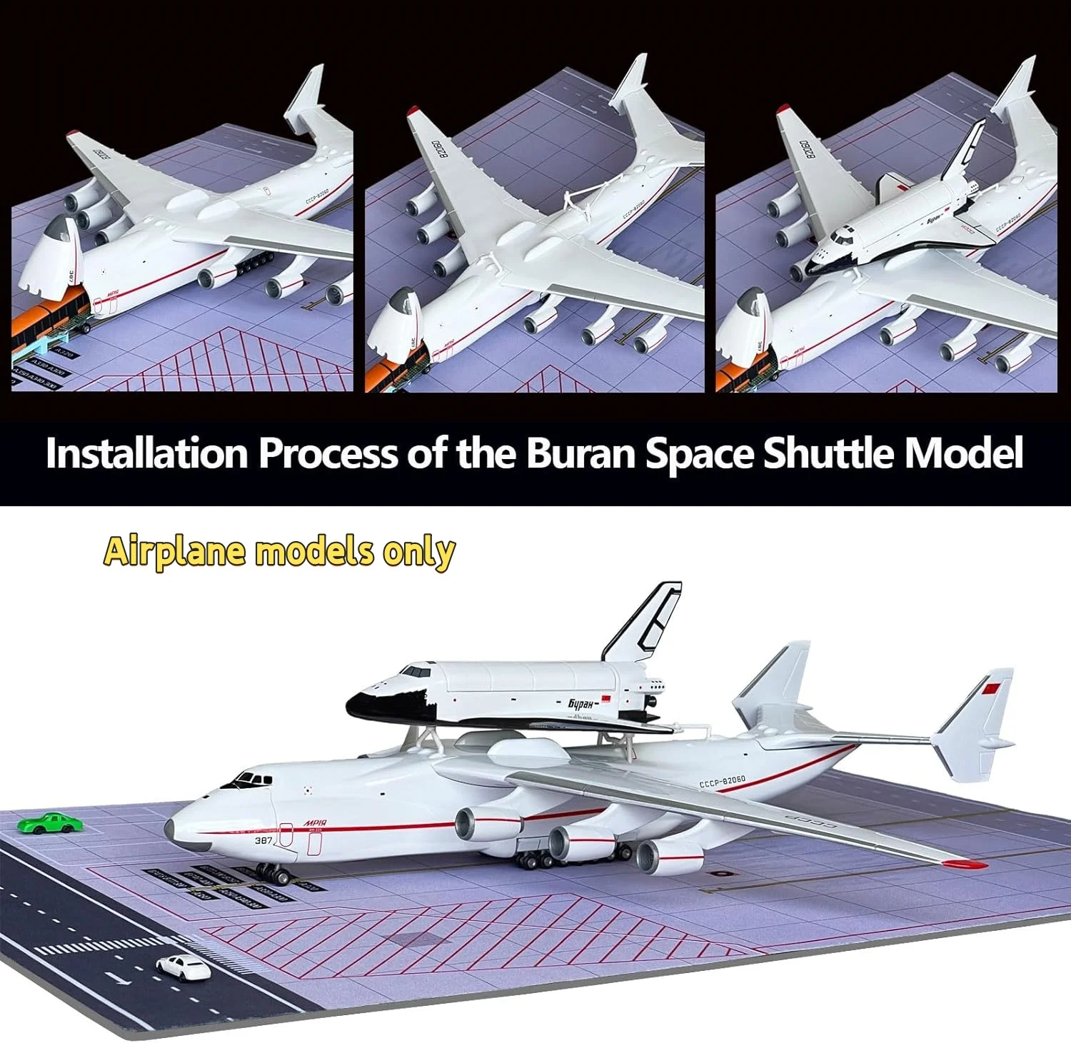 

Scale Model airplane toy for Antonov AN-225 Space Shuttle Blizzard Transport Aircraft Resin Model Aircraft 42CM Airplane diecast