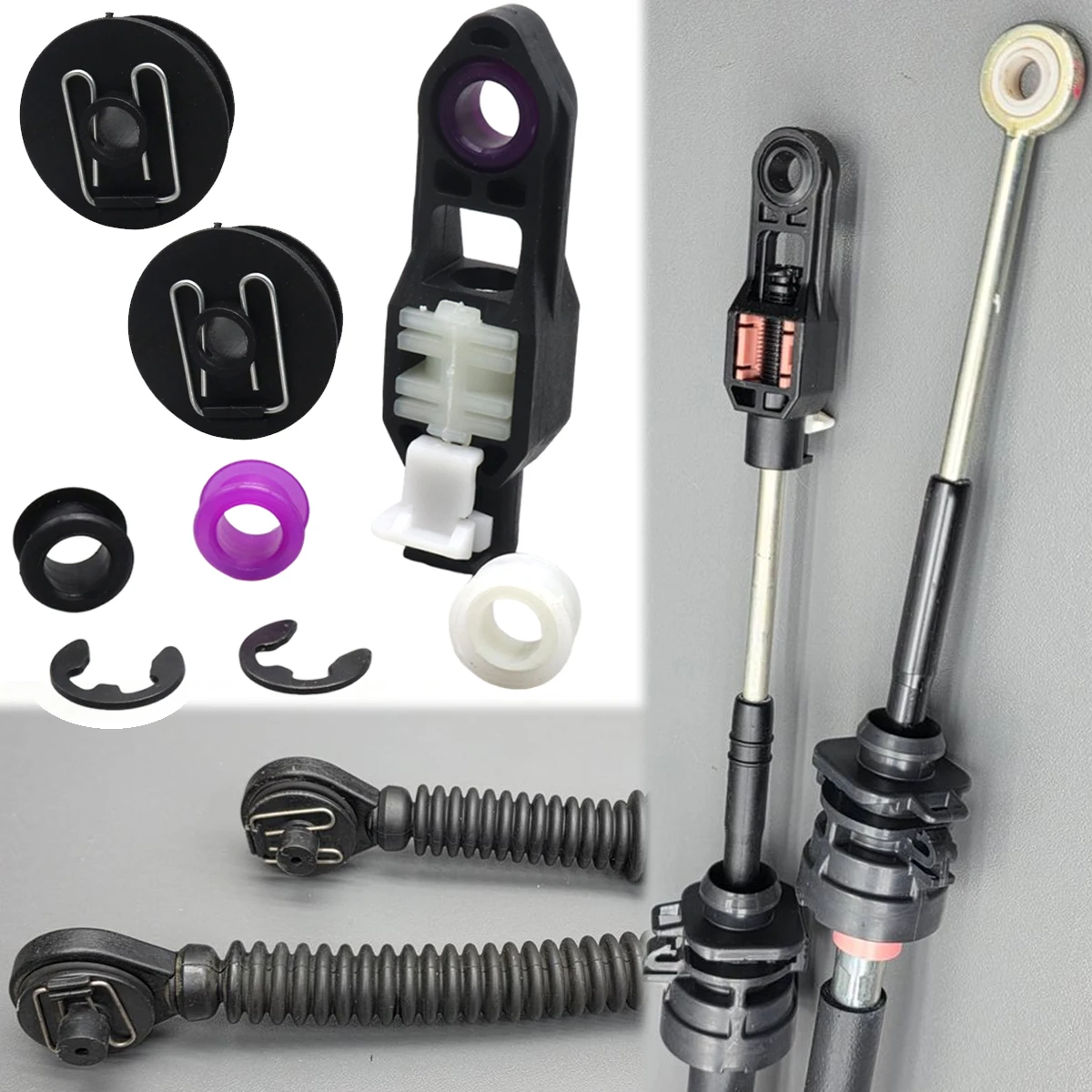 

Комплект из 8 шт. (8 шт./компл.) втулок-фиксаторов для троса переключения передач MT (механической коробки передач) для Mazda6 GG1, Mazda3 BL BM BN BY, Mazda CX-5 KE