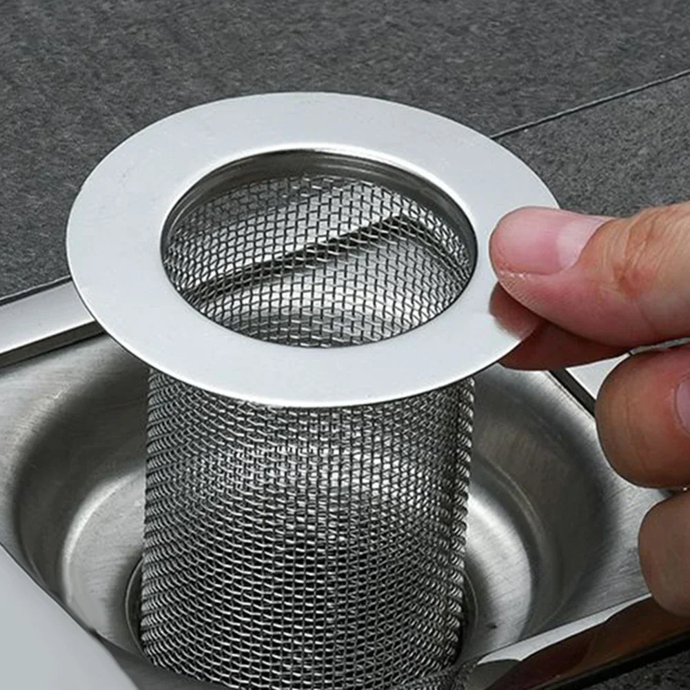 Stainless Steel Floor Drain Filter Mesh Kitchen Sink Anti-clog Filter Bathtub Hair Catcher Shower Leak Net Strainer Drains