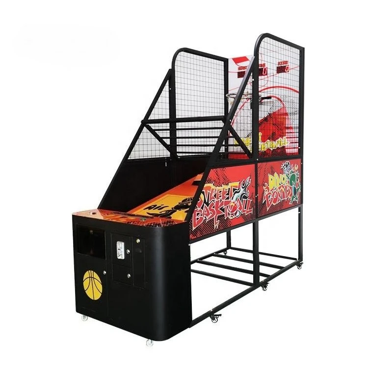 Indoor Coin-operated Commercial Arcade Basketball Game Machine Folding Crazy Hoop Metal Construction for Sale Excluding Freight