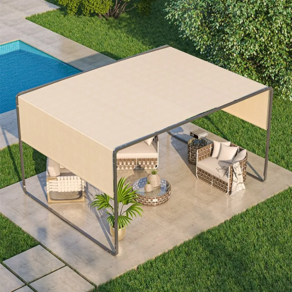 

Aluminum Pergola Outdoor Patio Gazebo with Waterproof Sunshade Canopy Modern Backyard Shade Shelter for Garden Deck and Poolside