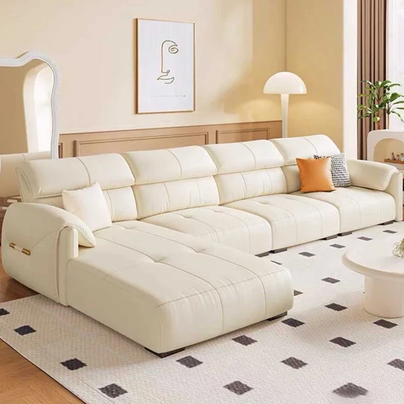 

L Shape Cozy Simple Sofa Chair Unique Soft Lazy Recliner Living Room Sofas Puffs Kawaii Lounge Woonkamer Banken Home Furniture