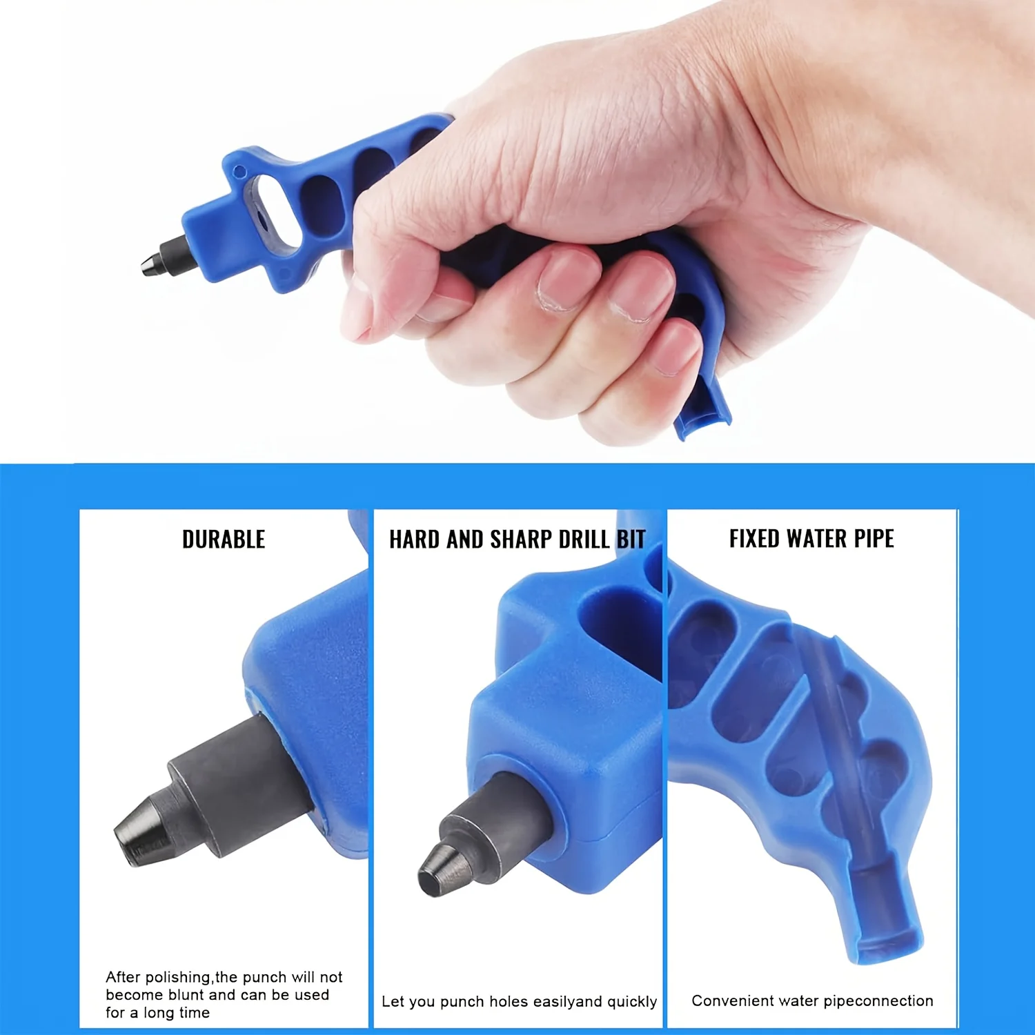 2Pcs Drip Irrigation Tubing Hole Punch, Drip Tube Hole Punch Tool Drip Irrigation Pipe Hand Punch for 16/20mm PE Pipe Opening