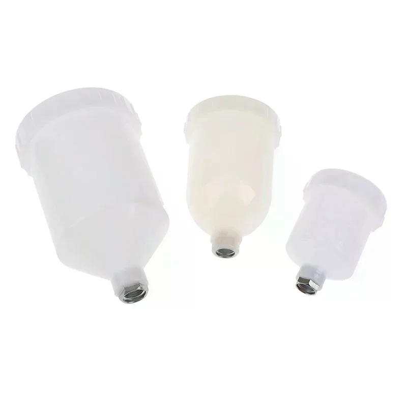 1Pcs 125/250/600ml Plastic Spray Paint Cup Sprayer Cup Air Gravity Feed Paint Spray Pot Thread Connector For Spray Parts