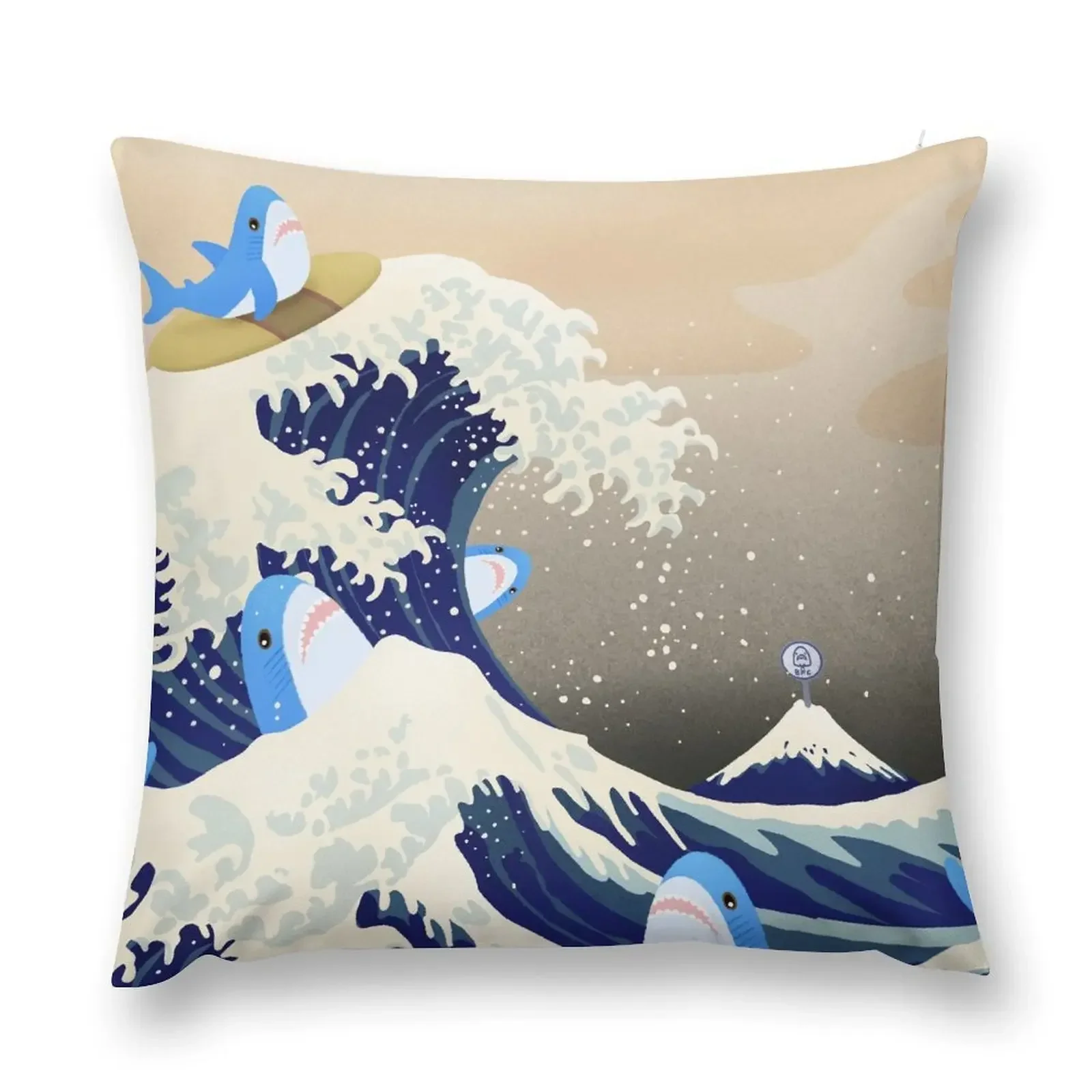 The great Brucie wave off BFC (Blahaj/shark edition) Throw Pillow Rectangular Cushion Cover christmas decorations 2025 pillow