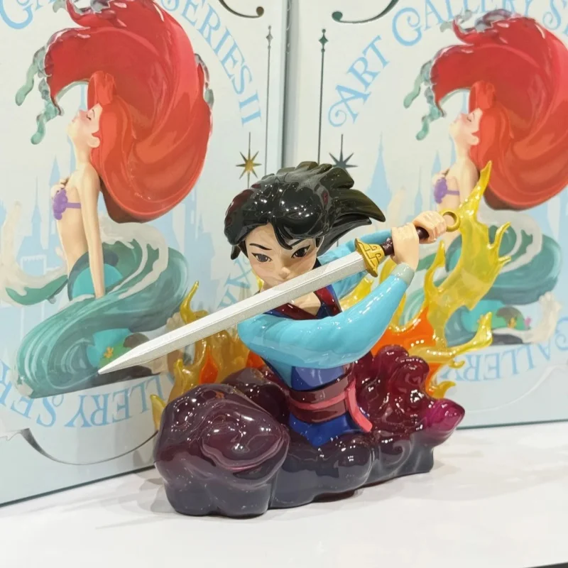 Disney Princess Blind Box Künstlerische Mapping Serie Ariel Jasmine Cinderella Aurora Hua Mulan Schneewittchen Anime Fgiure Modell Spielzeug