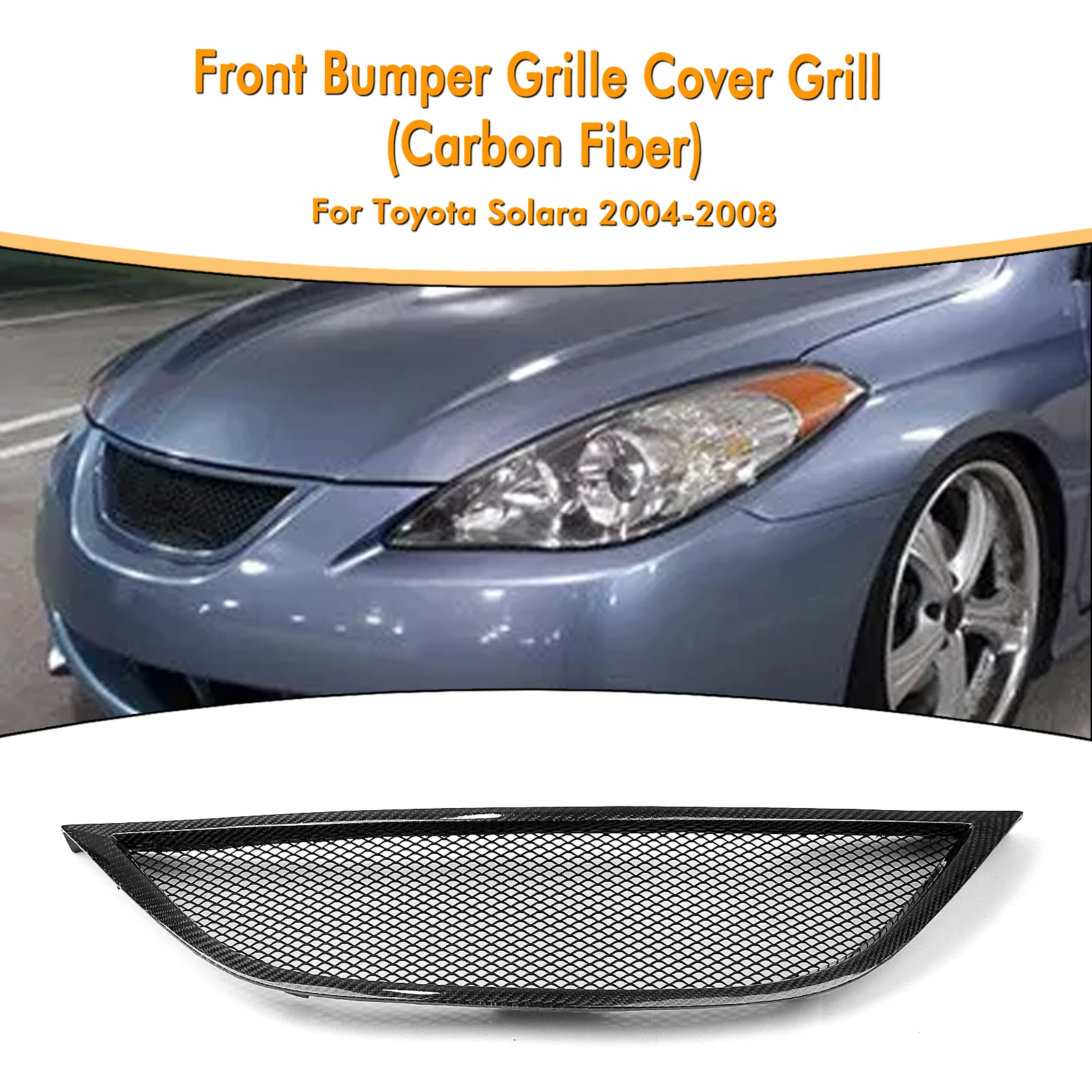 Car Front Bumper Grille Racing Grill Hood Mesh Grid For Toyota Solara 2004 2005 2006 2007 2008