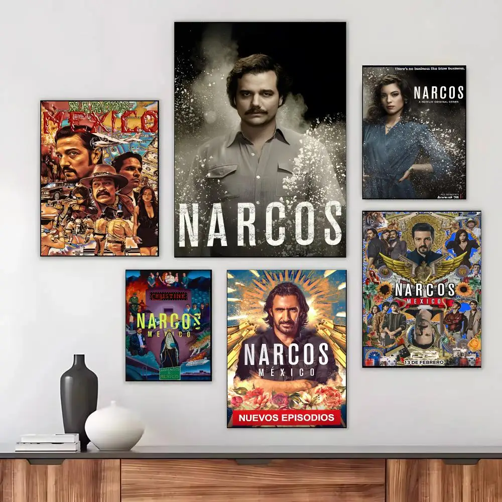 Narcos TV Series Crime Drama Poster HD Waterproof Self-Adhesive For Living Room Gift Bedroom Hallway Wall Decor