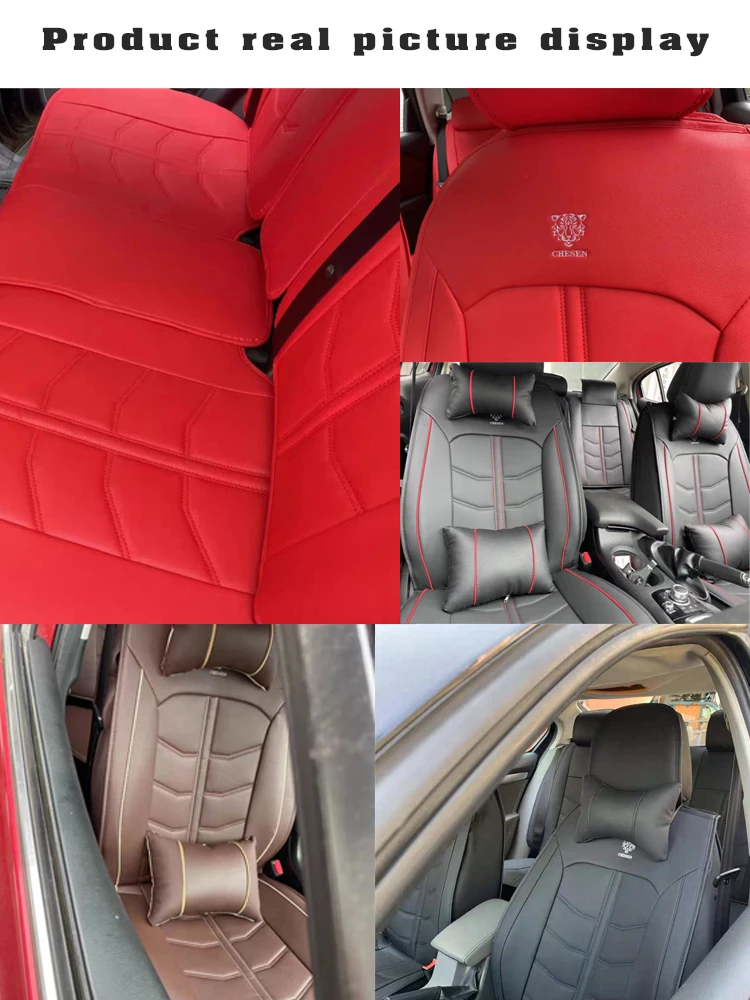 Universal Complete Set Of Car Leather Seat Covers For LAND ROVER Discovery 2 3 4 5 Discovery Sport Range Rover Auto Accessories