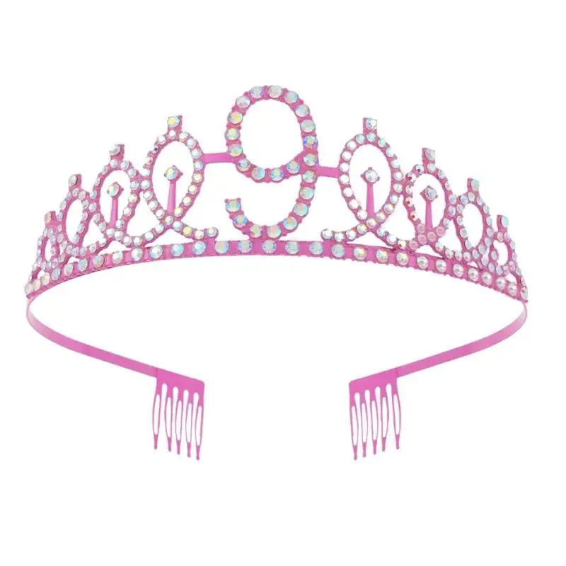 

31BB Retros Alloys Crowns with Sparkling Rhinestones Child Rhinestones Headpiece