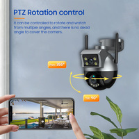 PIX-LINK A23 HomeSurveillance Camera WiFi PTZ Dual Lens 4MP HD CCTV IP Camera AI Tracking P2P IP66 Outdoor Auto Track Cam