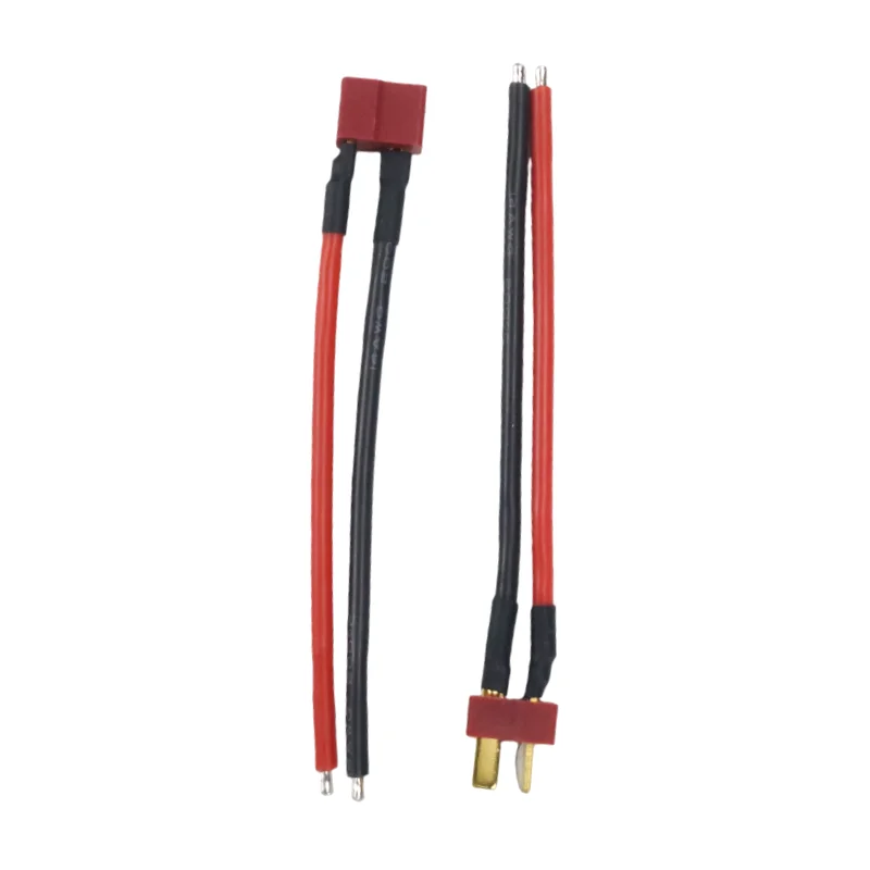 T-Stecker Männlich/Weiblich mit 100mm 14AWG Silikonkabel für RC-Akku, ESC, FPV-Drohne – Detail 3