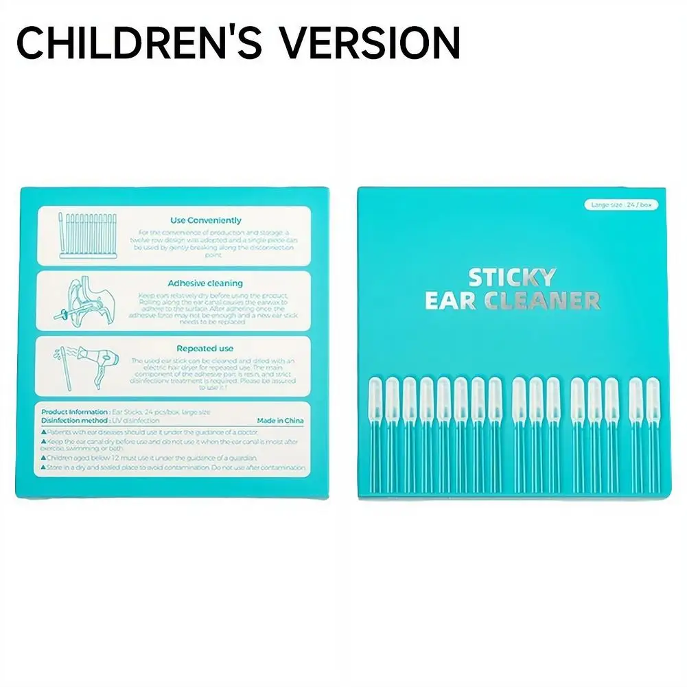 Ear Wax Remover Sticky Ear Pick Soft Rubber Reusable Safe for Adults Kids Gentle Ear Cleaning Tool Portable Travel Size