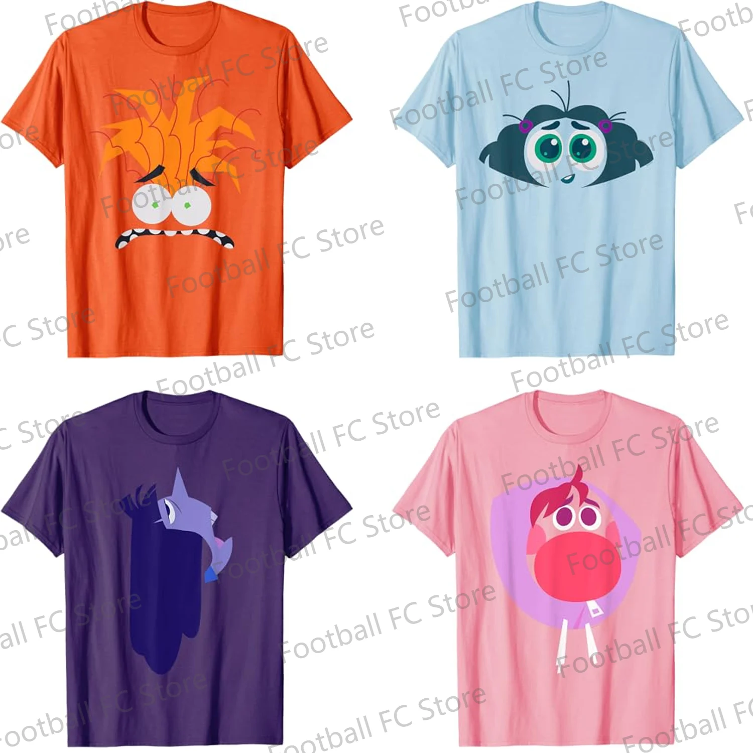 2024 New Summer Arrival Disney and Pixar’s Inside Out 2 Embarrassment Graphic T-Shirt Oversized Cotton Tee For Kids