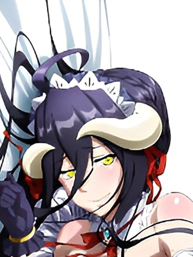 Albedo Anime Dakimakura Pillow Cover Double Sided Print Hugging Body Pillow Case Multi Size 120-180cm