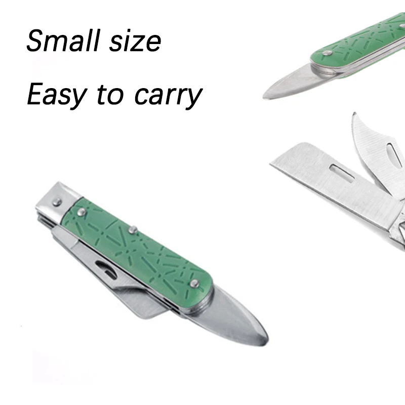 Grafting Folding Knife Garden Seedling Foldable Cutter Branch Cutting Pruning Tool Tree Budding Blade Nursery Bark Peeler Lifter