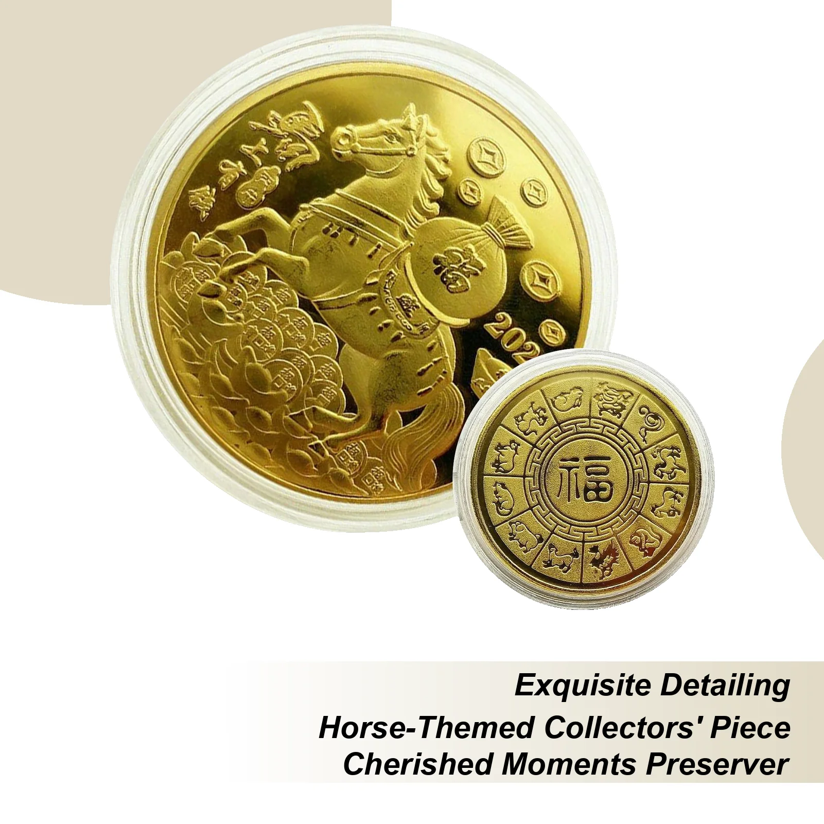 Coin For Collectors Win Success Immediately Coin Collection Souvenir Year Of The Horse Collector Art Display Decor For Women