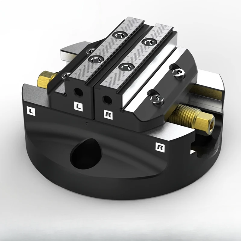 

Four or five axis quick change fixture CNC machining center zero-point disc type integral self-centering concentric vice