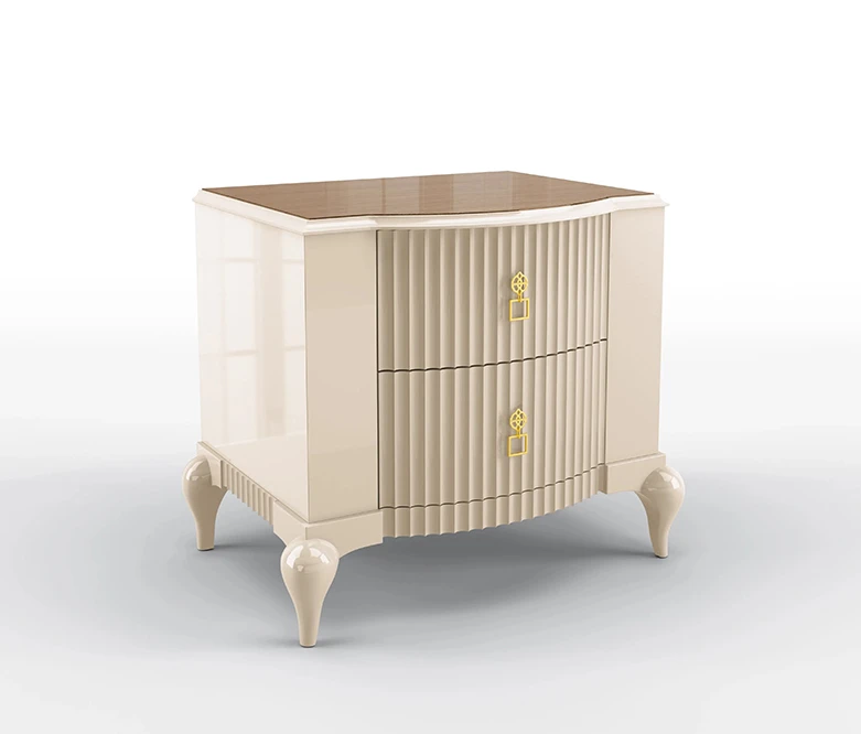 Modern Luxury Bedside Cabinet High-End Italian Post-Modern Style Solid Wood Design for Bedroom bedside cabinet