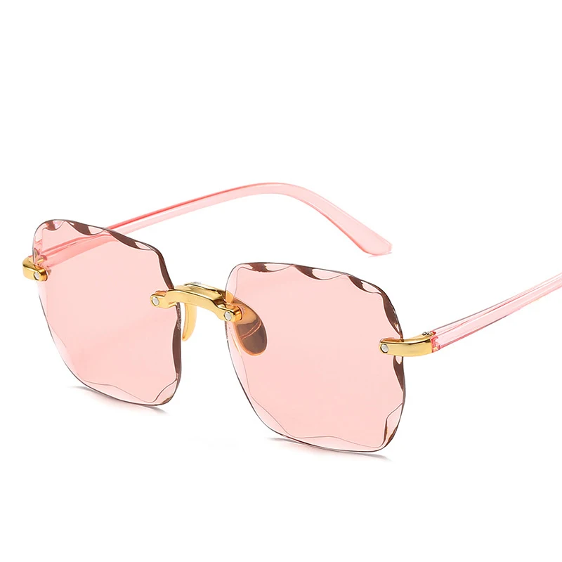 1/3PCS Square Rimless Sunglasses Women Luxury Brand Designer Summer Glasses Fashion Sun glasses For Men UV400 Shades image 6