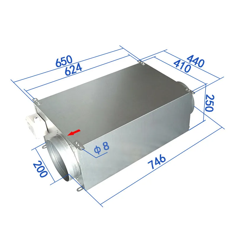 

High-speed booster duct fan EC DC silent strong air supply FAV commercial intelligent fresh air system