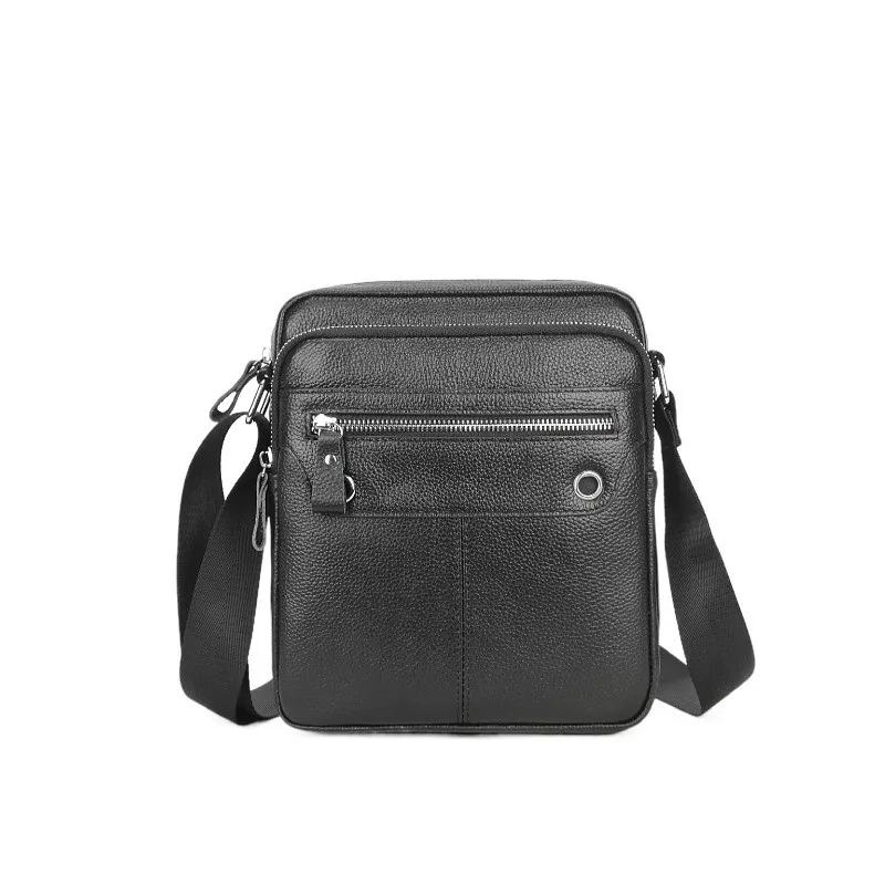 

Men's Bag Soft Genuine Leather Crossbody Bag Male Single-Shoulder Bag Vertical Style Briefcase Business Casual Bag Gift for Man