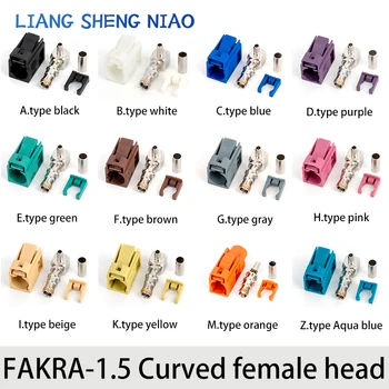 Fakra להתכופף SMB-KW המרפק הנשי פנימי בעל גוף קצר, מחבר abcdefegikz צבע מודל