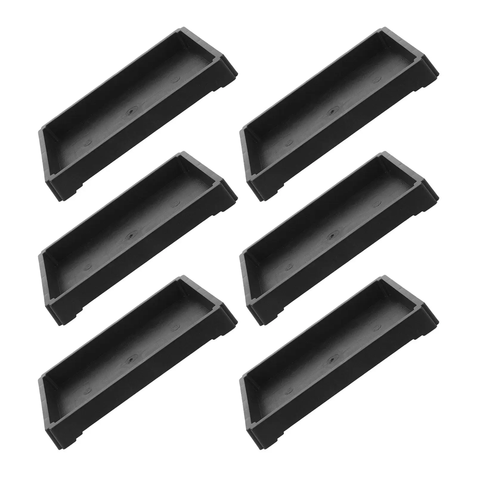 

6Pcs Resin Rectangular Plant Saucer Tray Thick Flower Pot Plate Water Catcher Indoor Outdoor Bonsai Succulent Planter