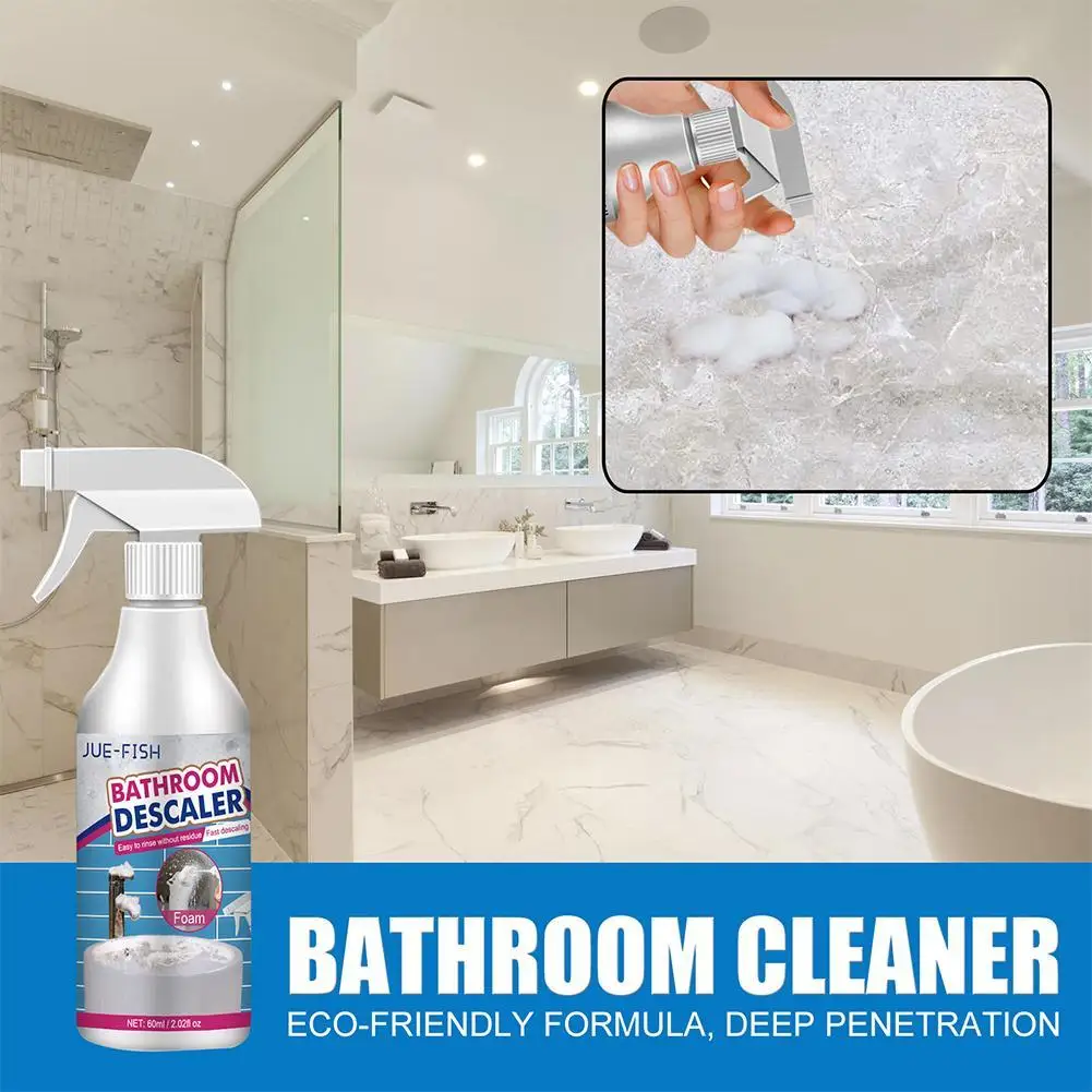 Bathroom Descaling Spray Powerful Remove Stubborn Stains Shower Head Rust Removal Bathtubs Dirt Cleaning Toilet Cleaner Spray