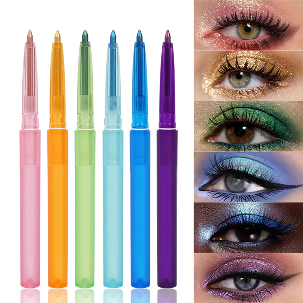 6-Color Private Label Duochro Eyeliner Pencil Custom Logo Optical Chameleon Gel Eye Liner Waterproof Long-Lasting Makeup Vegan