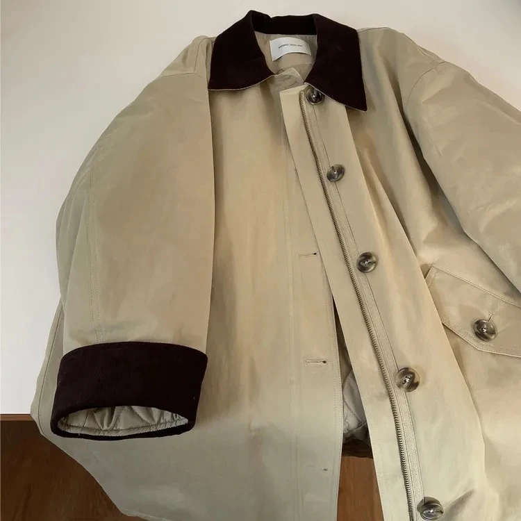 เสื้อโค้ทผ้าฝ้ายทรงหลวมสไตล์เกาหลี แบรนด์ Tagkita รุ่นใหม่สำหรับผู้หญิง ให้ความรู้สึกหรูหรา เหมาะสำหรับฤดูใบไม้ร่วงและฤดูหนาว