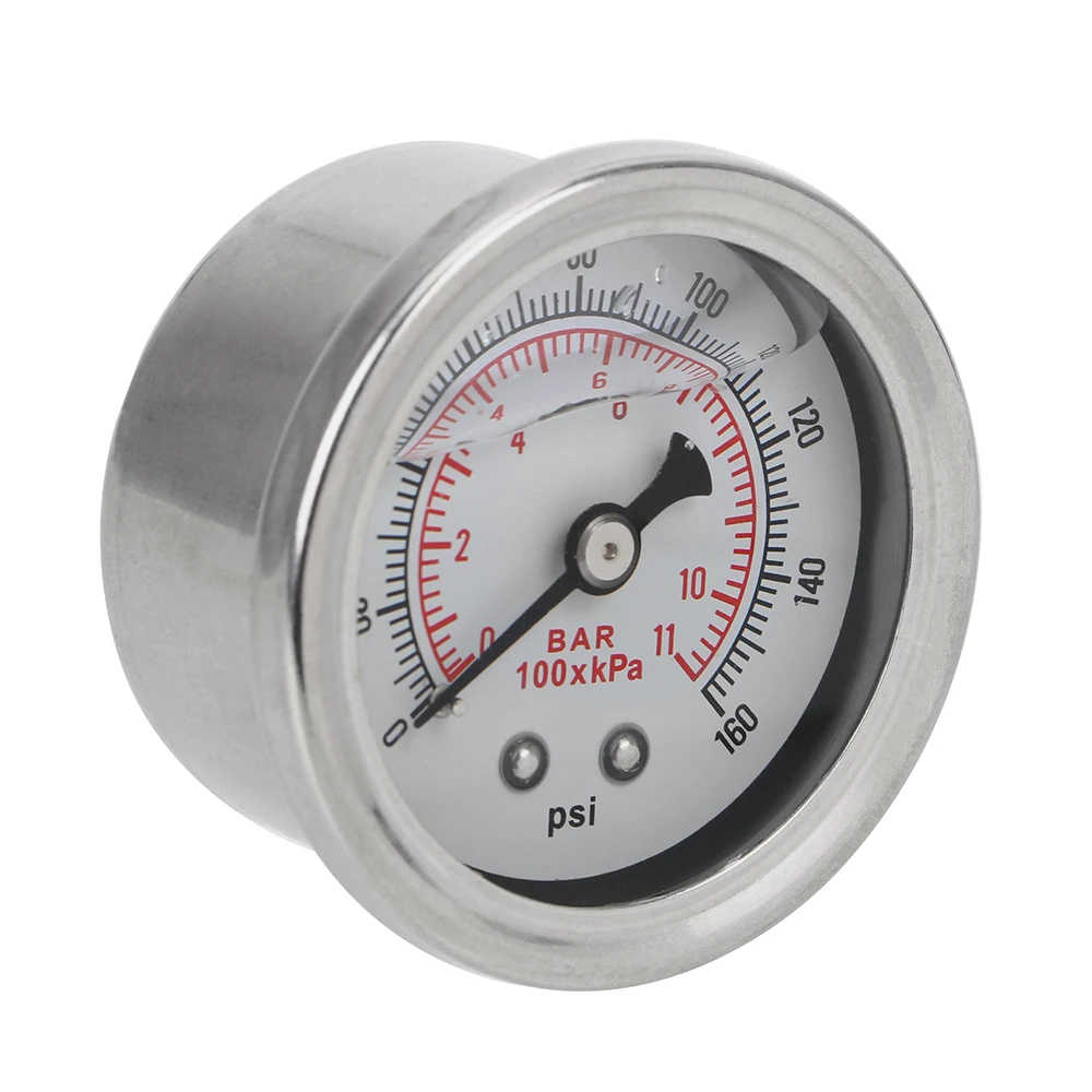 Oil Press Gauge for Auto Liquid 0-160 PSI 1/8 NPT Tester Monitoring System Fuel Pressure Gauge Meter Universal