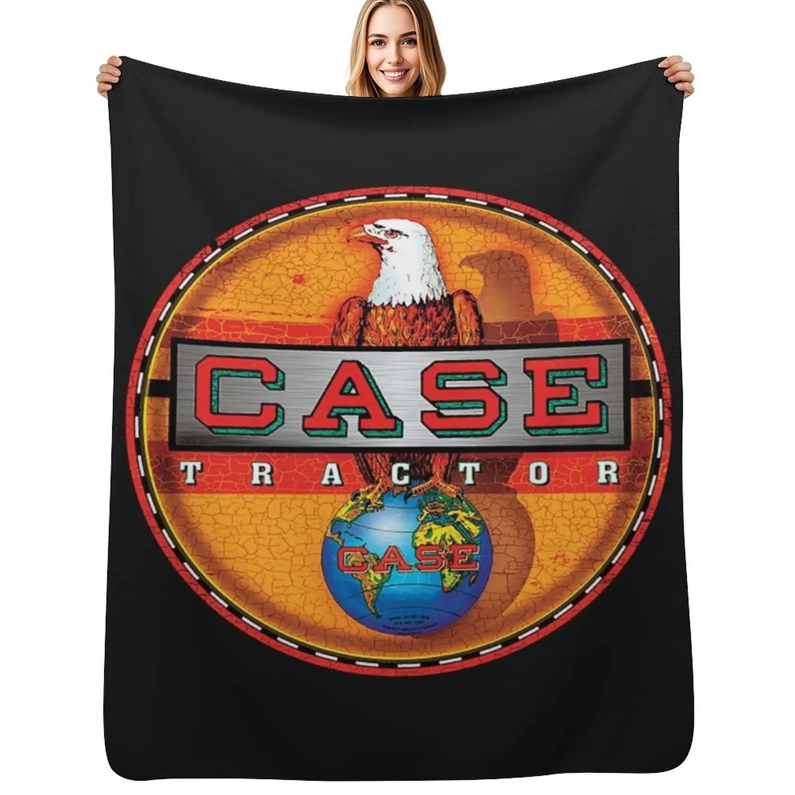 

Case T-ShirtCase Tractor Throw Blanket Decorative Soft Throw Blanket for Couch Sofa