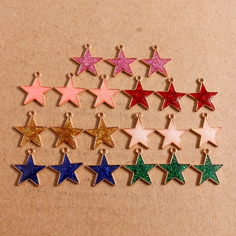 10 Stück Mix Emaille Galaxie Planet Raum Charms für Halsketten Armband Ohrringe Mond Sterne Anhänger DIY Schmuck Herstellung Zubehör – Detail 6