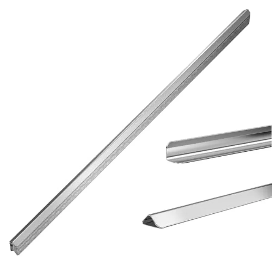 

Inch 304 Stainless Steel Wall Corner Guards 5-Pack Heavy Duty Rounded Corner Protector, Smooth Folded Edge Design for Wall Prot