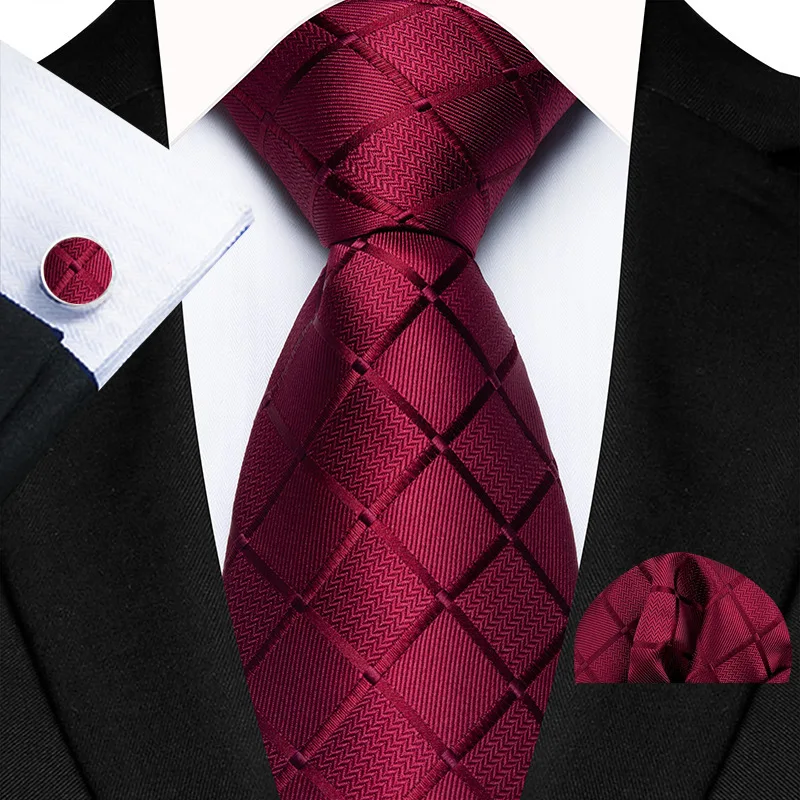 Wholesale 8cm Men's Polyester Ties Pocket Square Cufflinks Green Gold Paisley Wedding Party Accessories Necktie Gift