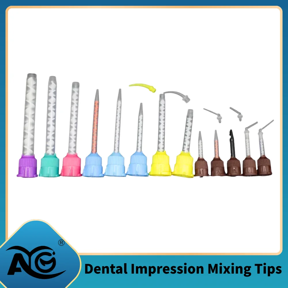 

10/100pcs Dental Materials Dentistry Silicone Rubber Conveying Mixing Head Disposable Impression Nozzles Mixing Tips Mixing Tube
