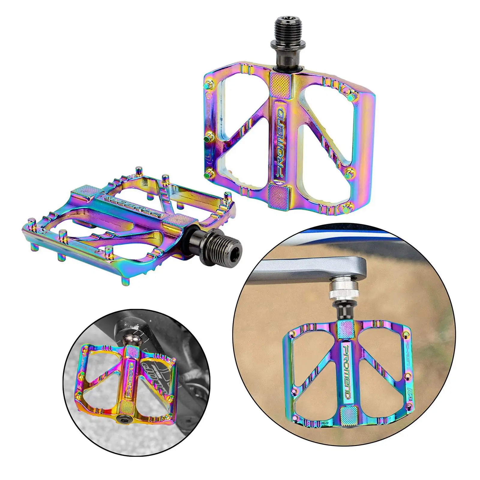 

Mountain Bike Platform Pedals MTB Cycling Folding Aluminum 9/16"