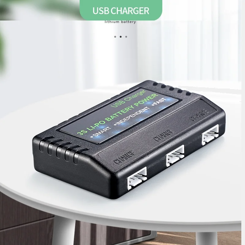 11.1V 3S LIPo Battery Charger USB 800MA Compact 3 in1 Smart Fast Charger Balancer Charger for 3S Battery RC Toys Car Wltoys V950